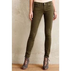 Paige olive skinny jeans